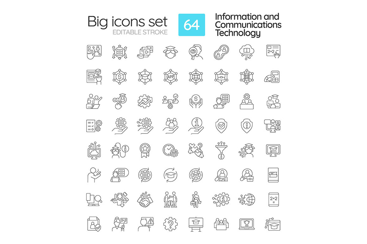Information and communications, an Outline Icon by IMG Visuals