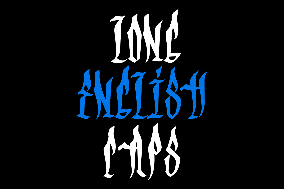 LONG ENGLISH CAPS, a Blackletter Font by Beau Hopps Design (Photo 4 of 6)