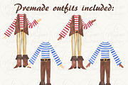 Pirates Watercolor Clipart Set, an Animal Illustration by LeMagiqueBoutique (Thumbnail 7 of 8)