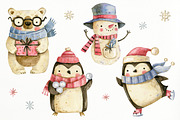 Christmas friends. New Year's set., an Animal Illustration by babenkoirusa (Thumbnail 2 of 15)