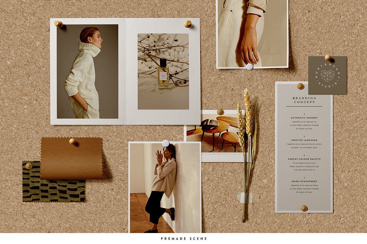 Wall Moodboard Scene Creator, a Product Mockup by Ruby&Heart Collective (Photo 2 of 18)
