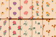 Garden Flowers patterns & clipart, a Pattern Graphic by Carpet Tapete Pretzel (Thumbnail 5 of 15)