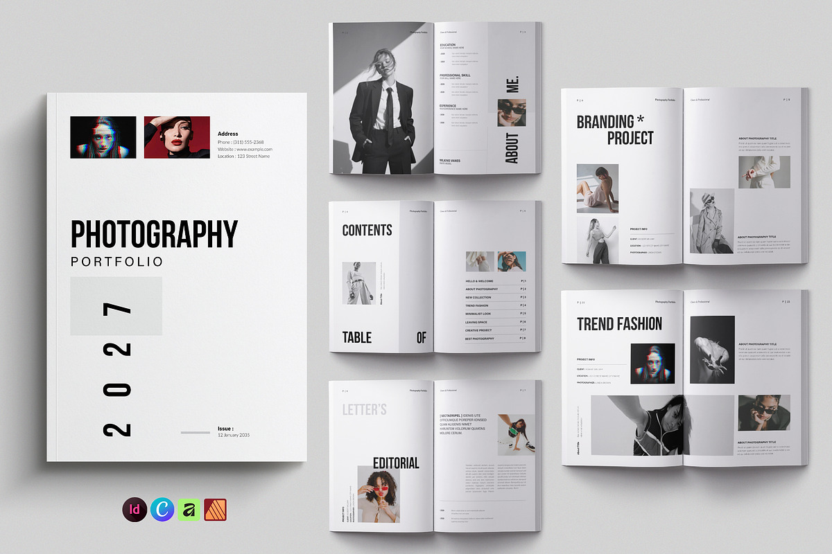 Photography Portfolio Canva Template, a Brochure Template by NorthPeak (Photo 1 of 14)