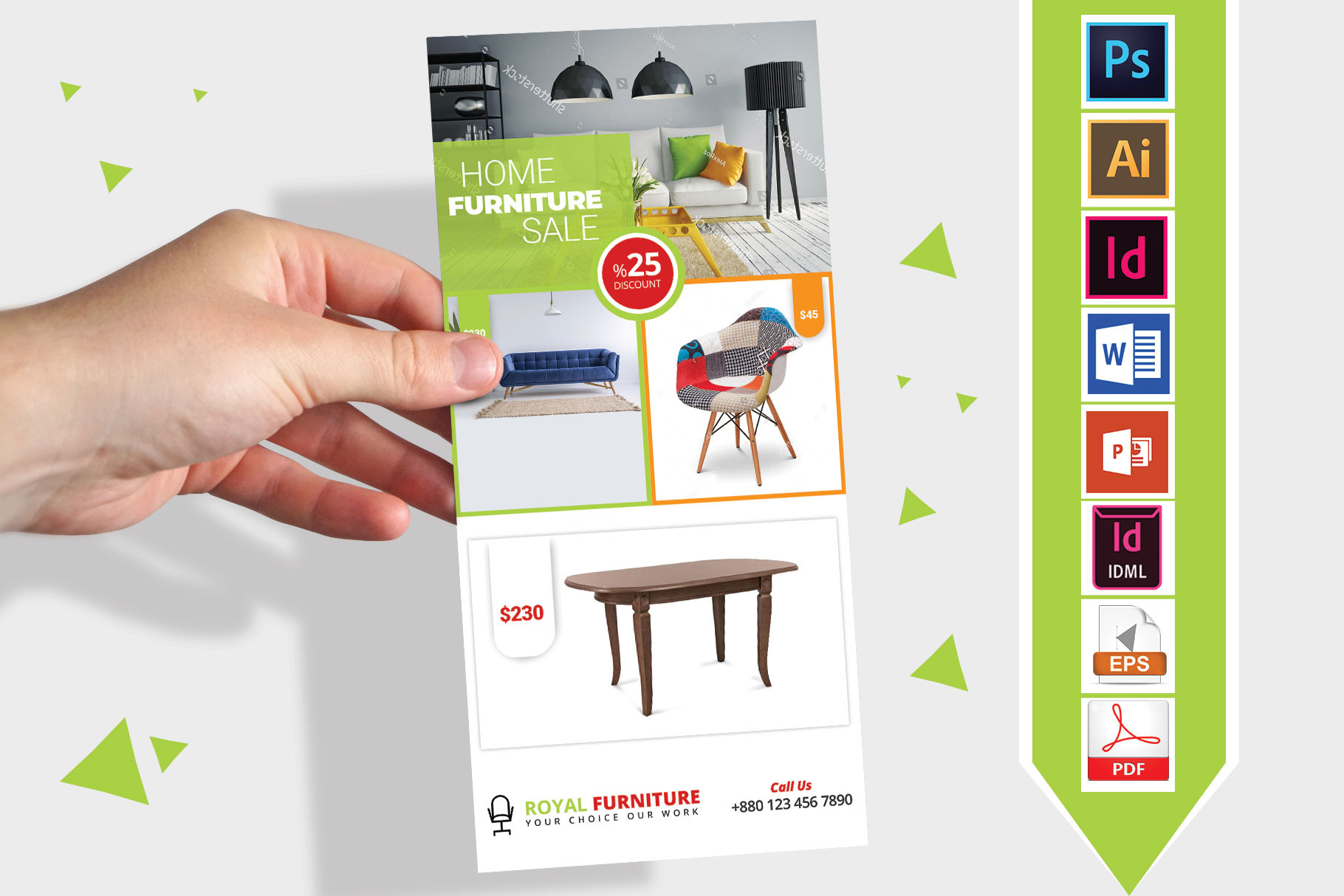 Rack Card  Furniture Shop Dl Flyer by Imagine Design Studio  Creative Market