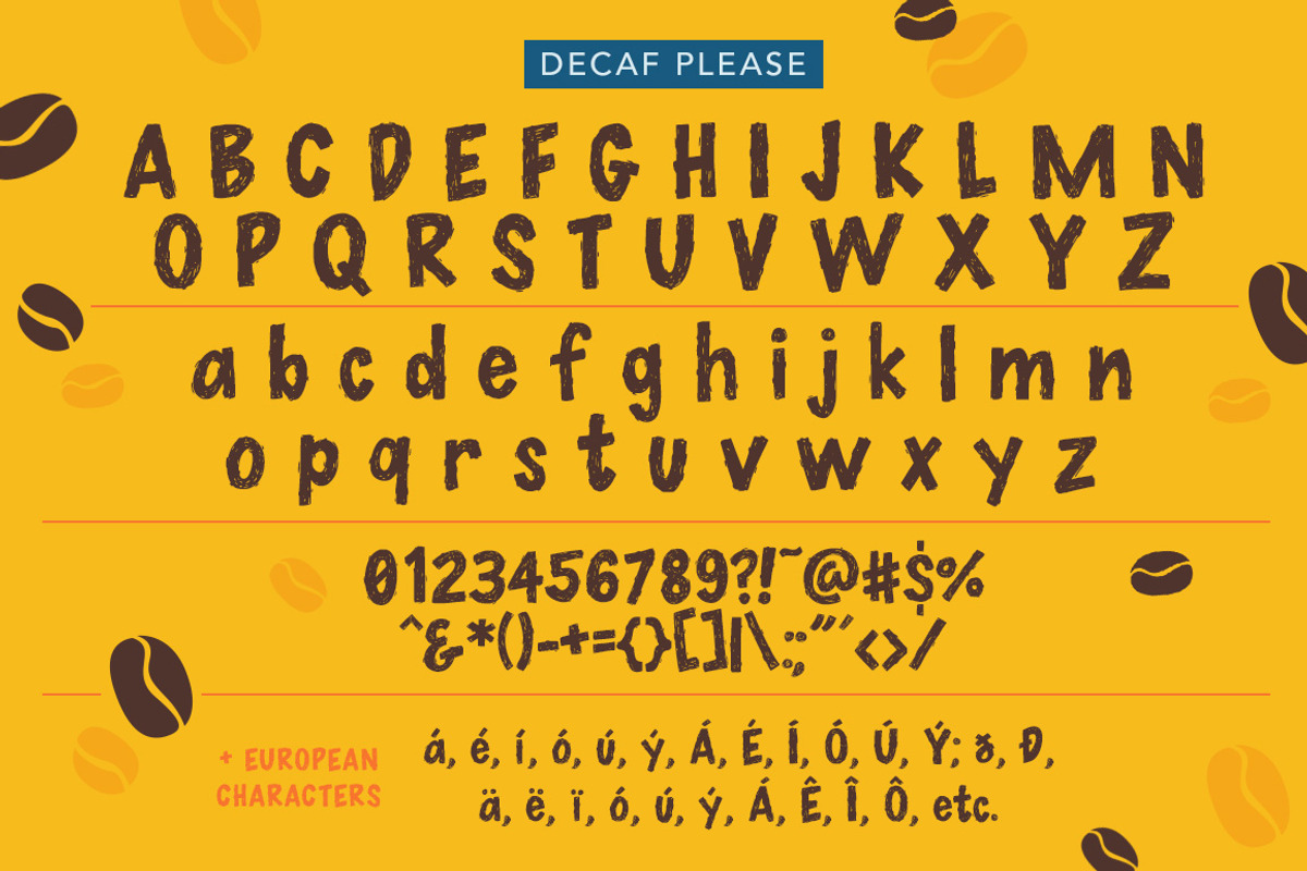 Decaf Please Font preview 6