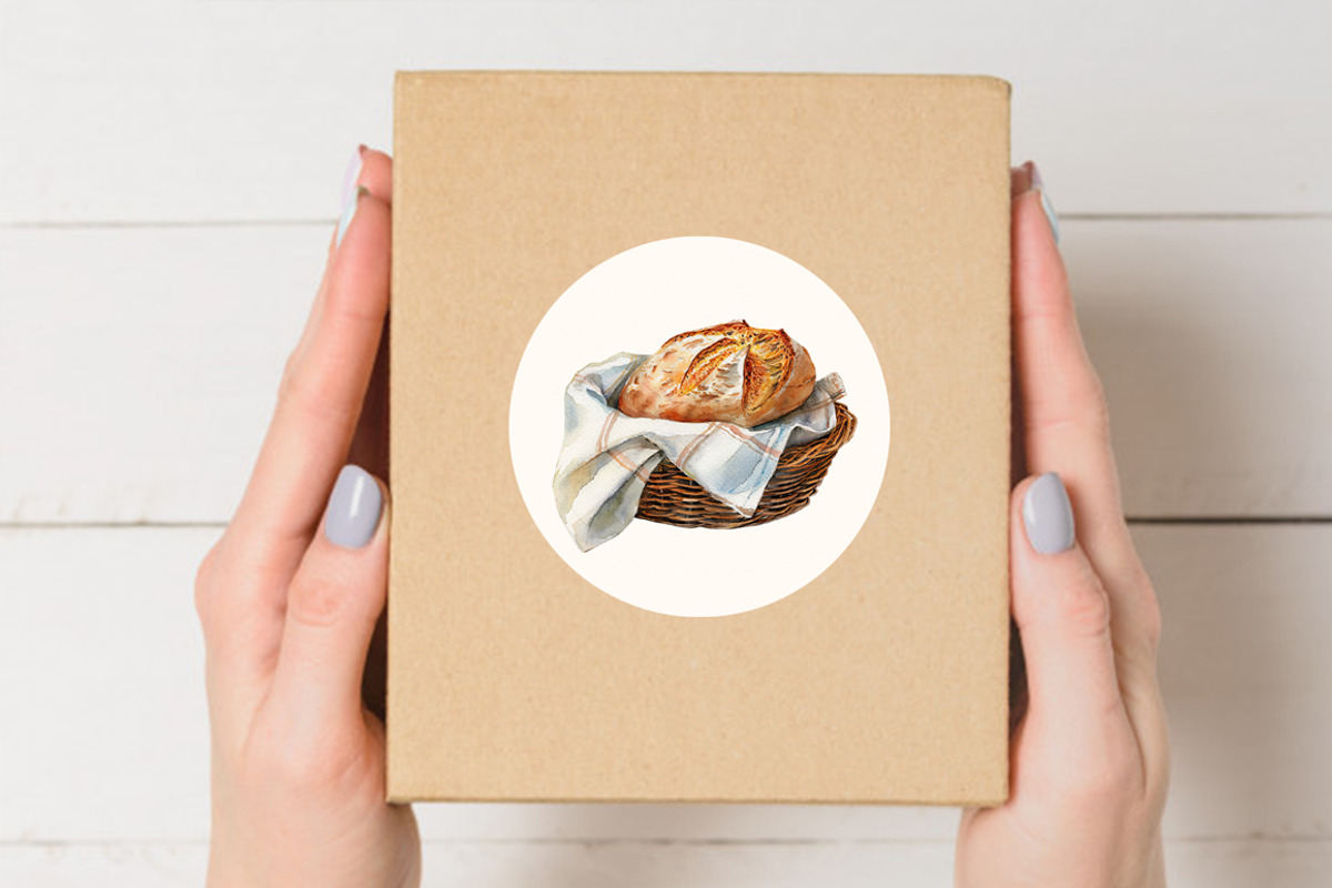 Watercolor Sourdough Bread Clipart, a Food Illustration by SvetaArtStore (Photo 5 of 6)