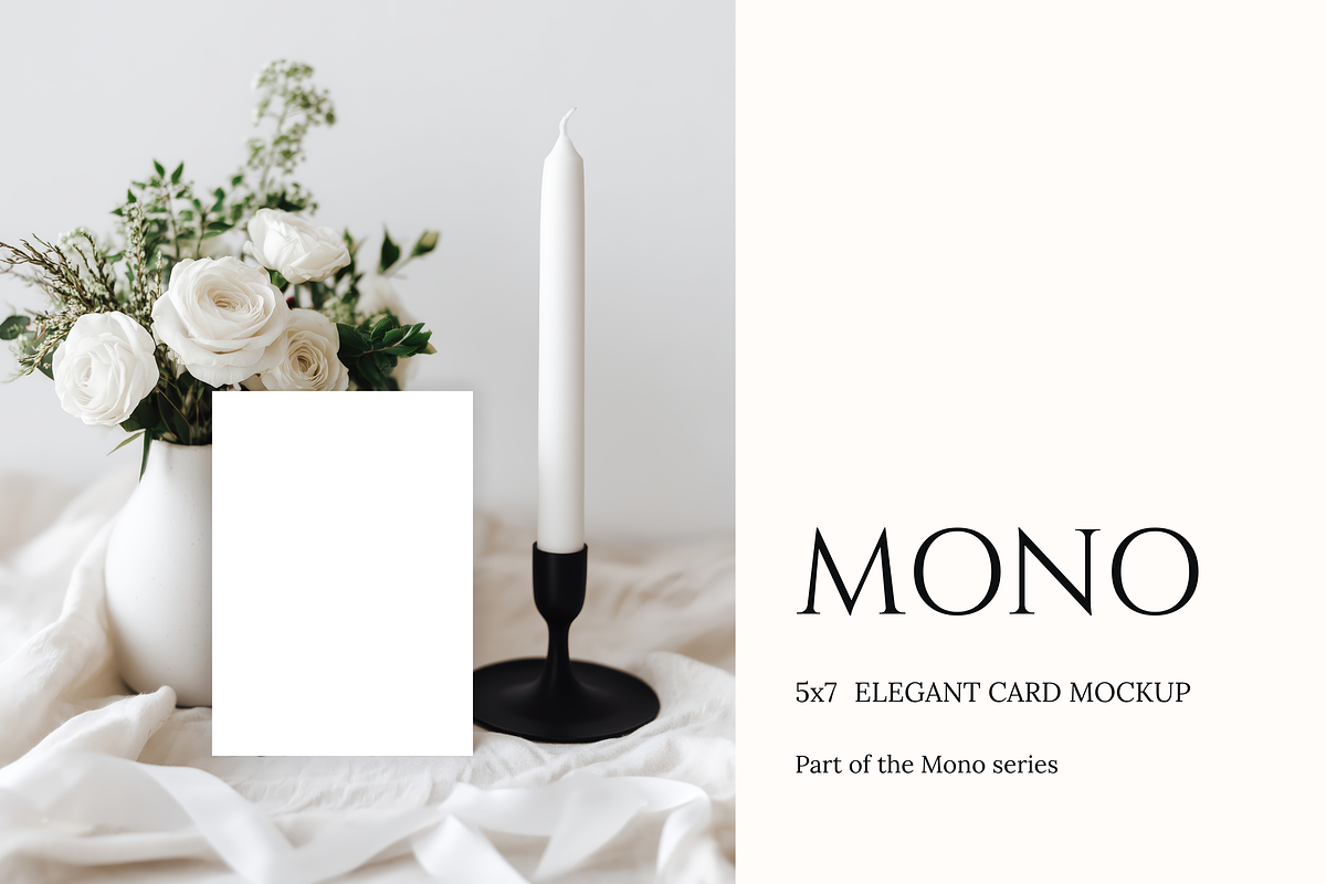 Wedding 5x7 Invitation Mockup, a Product Mockup by Serenefeeling (Photo 1 of 6)
