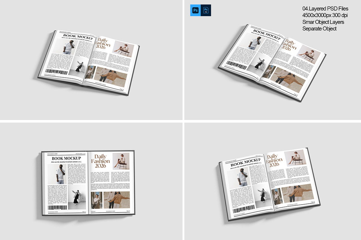 High-quality Book Mockup, a Books & Magazine Mockup by safrizalstudio (Photo 1 of 5)