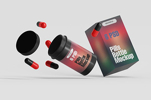 Pills Bottle Mockup Drug Bottle