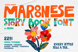 Maroonese - Story Book Font, a Sans Serif Font by ikiiko