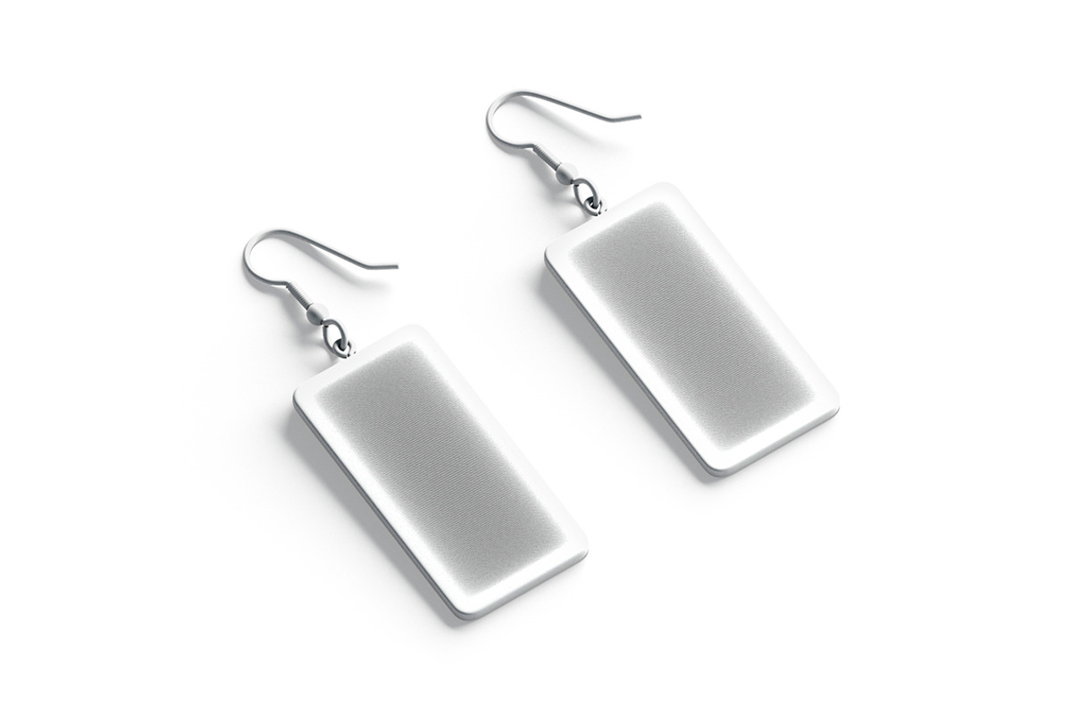 Rectangular Earring Jewelry 3D Model, an Object 3D Model by rebrandy (Photo 9 of 9)