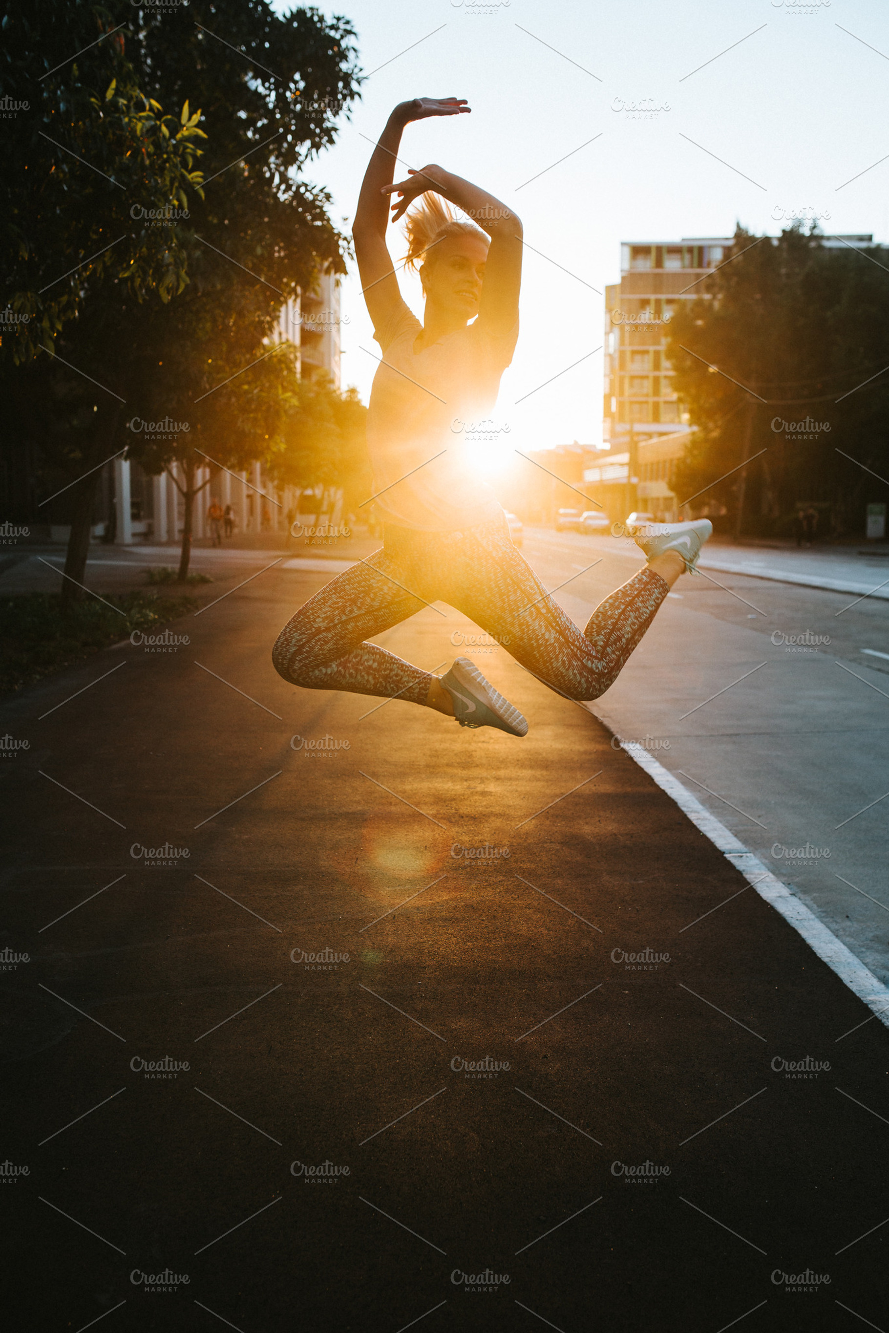 Sunset running v5 stock photo, a Sports & Recreation Photo by Heart Visuals