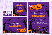 Happy Halloween  Banner, Party flyer, a Poster Template by Sagar Gabol (Thumbnail 1 of 4)