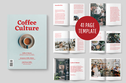 COFFEE CULTURE MAGAZINE, a Magazine Template by MashMish Studio