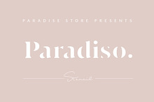 Paradiso Stencil font