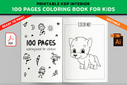 KDP Coloring Book with 100 Pictures, an Animal Illustration by PublishingHelper (Thumbnail 1 of 4)