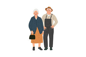 Grandmother and grandfather family, a Person Illustration by Stock-Smart-Start