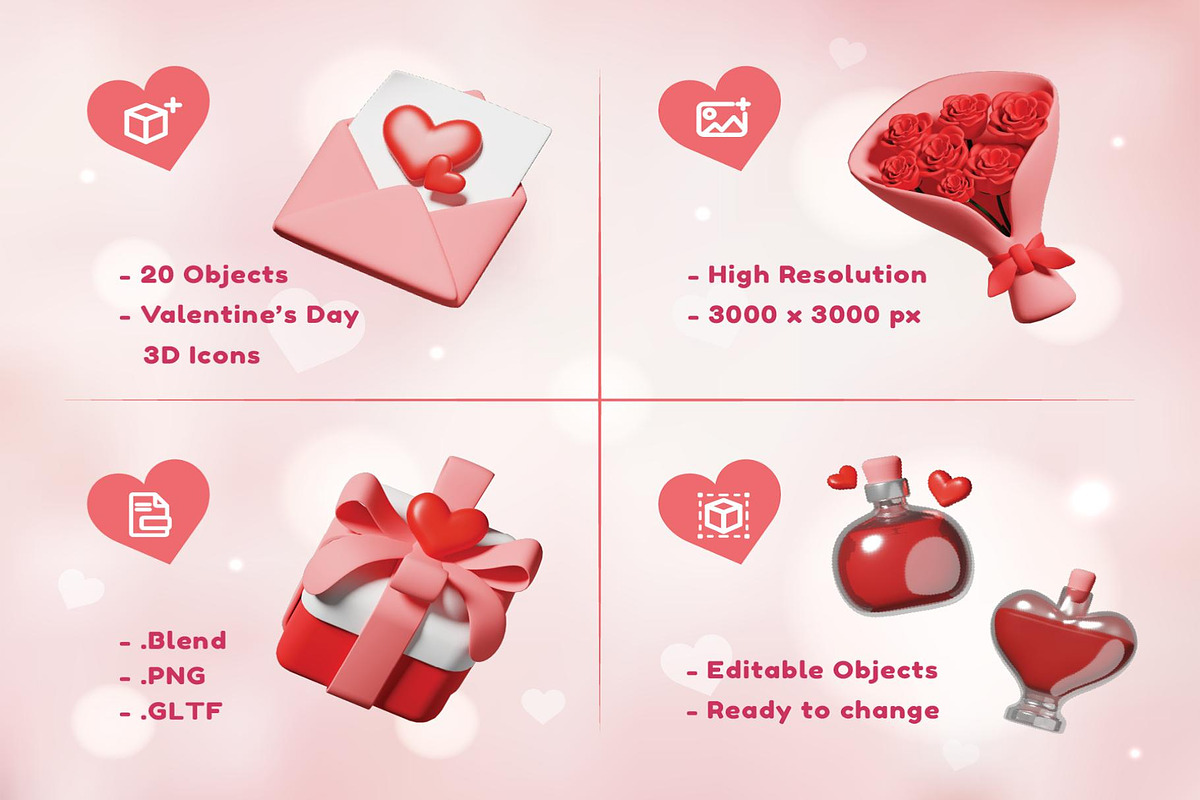 Valentine 3D, an Object Illustration by Lumina_ui_ux202 (Photo 4 of 8)