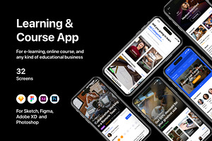 Learning & Course App, an UI Kit Template by flr.24