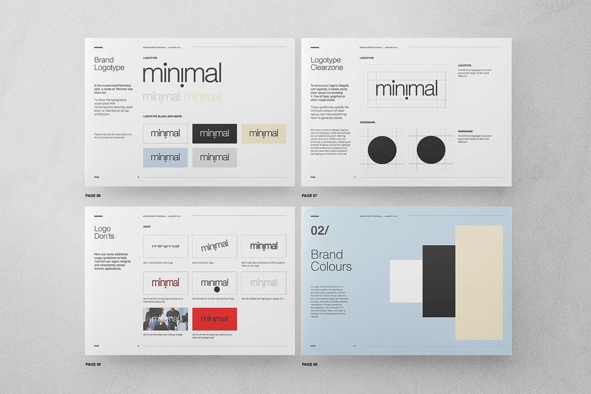 Minimalist brand guidelines, a Brochure Template by Proonty (Photo 4 of 9)