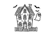 Haunted House & Pumpkin Art, an Illustration by musafir_fashion (Thumbnail 14 of 16)
