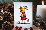 Whimsical Christmas Deer Clipart PNG, an Illustration by Dream Creation (Thumbnail 7 of 8)