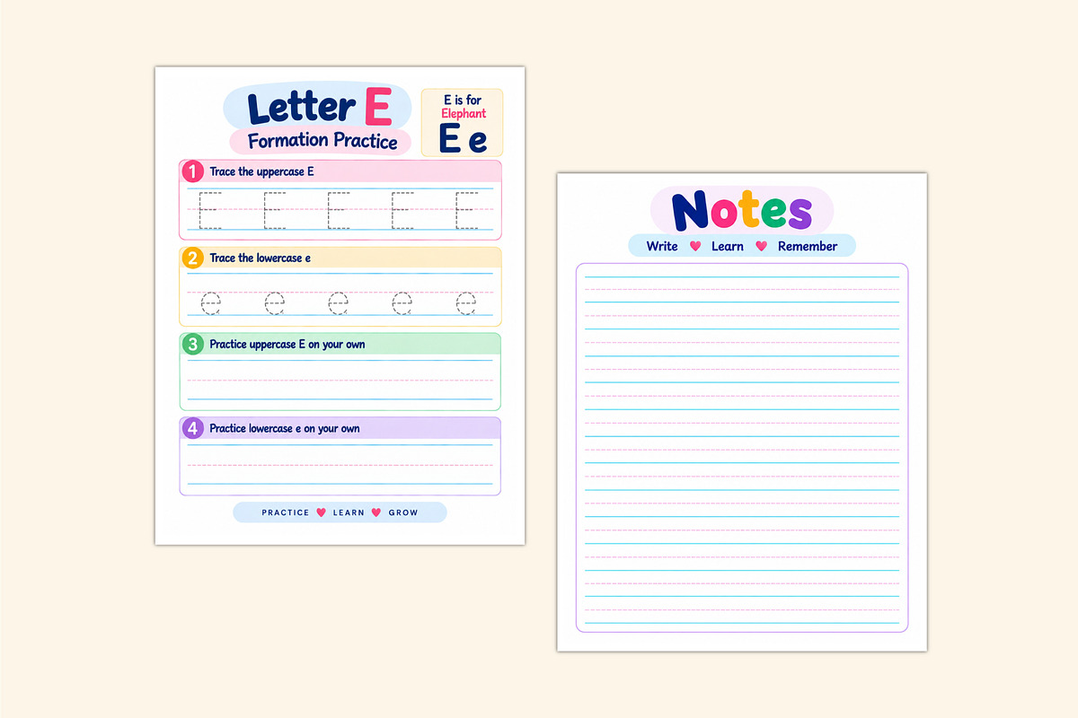 Letter Formation Practice, a Stationery Template by Shumaya (Photo 5 of 5)