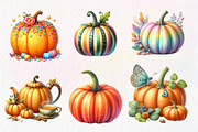 Whimsy Pumpkin Clipart PNG, an Illustration by Dream Creation (Thumbnail 6 of 7)