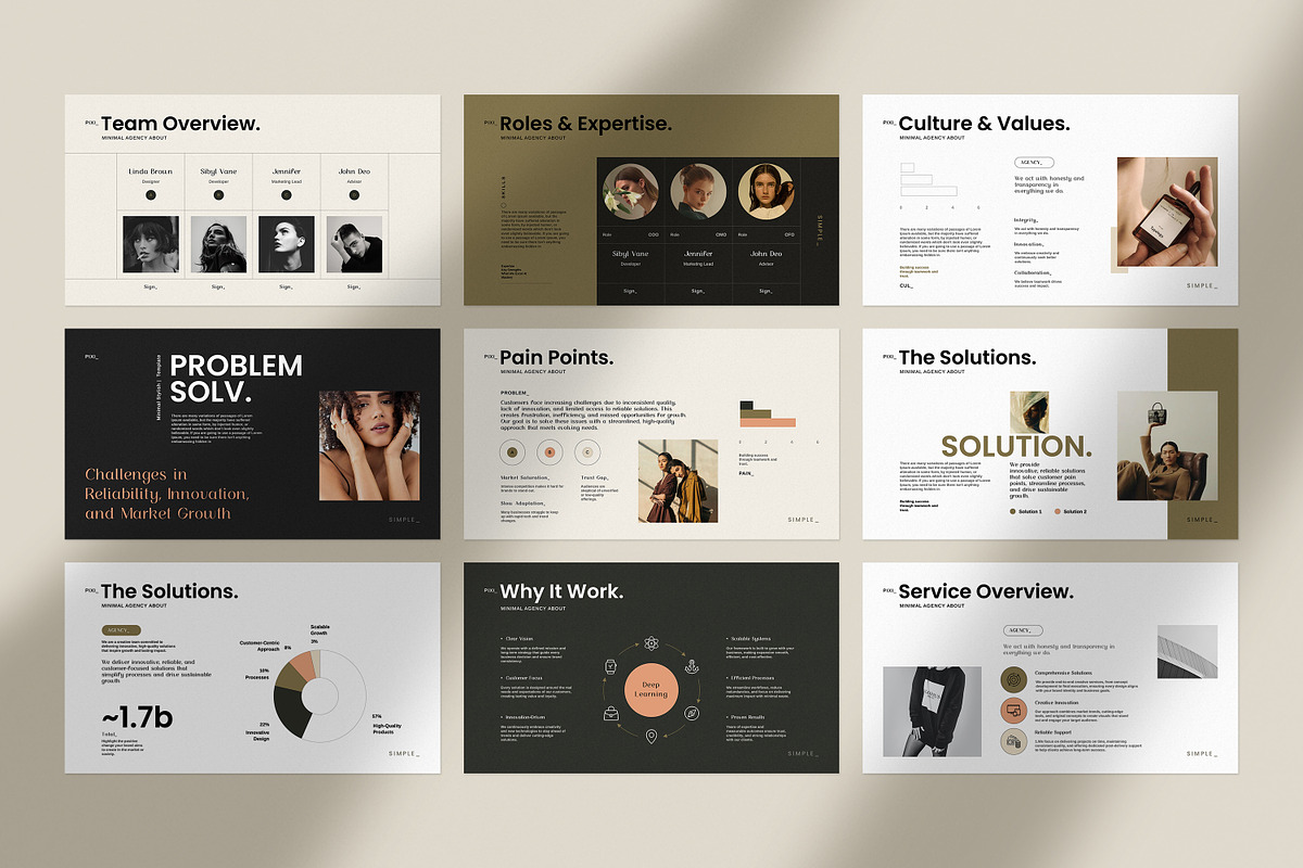 Minimal Presentation Template preview 6