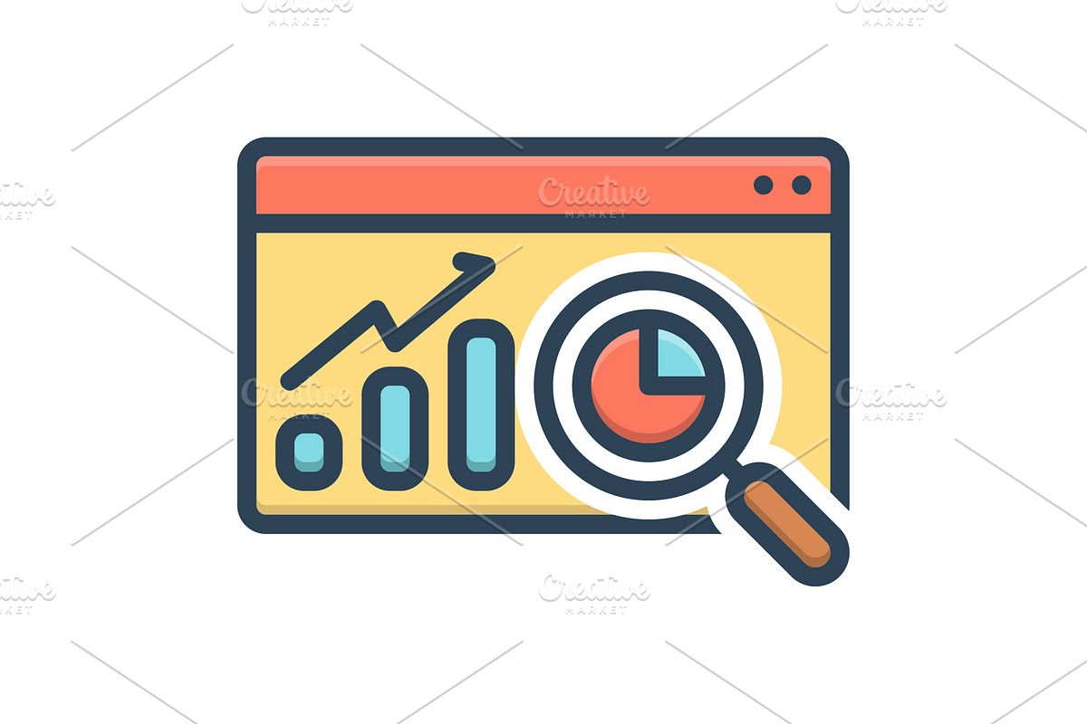 Analytics report color icon, a Duotone Icon by Creative priyanka