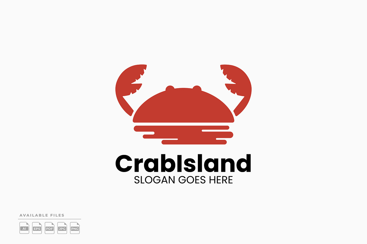 Crab Island Logo, a Branding & Logo Template by Zeer Graphic