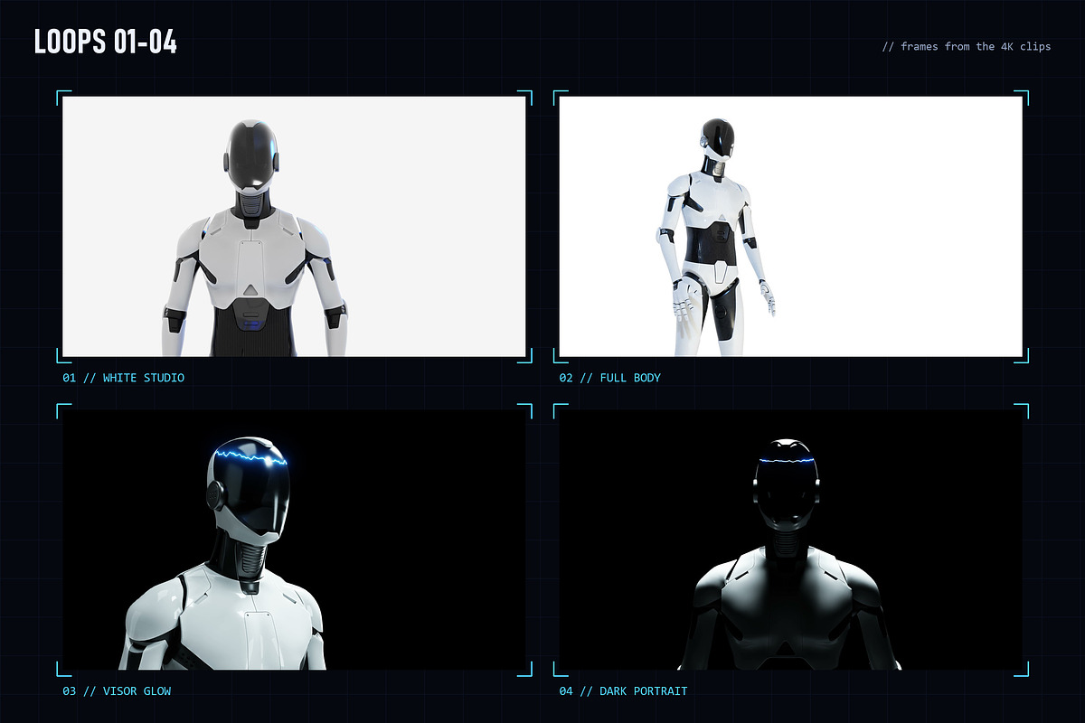 Humanoid AI - 12 4K Loops, a Background Graphic by Photocreo Michal Bednarek (Photo 2 of 7)