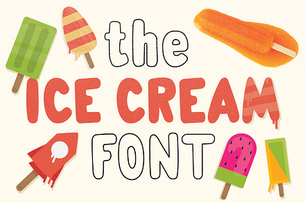 The Ice Cream Font, a Sans Serif Font by Vitek Graphic