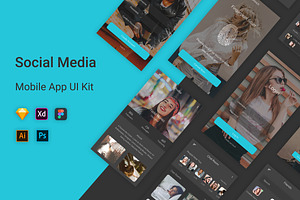 Social Media - Mobile App UI Kit
