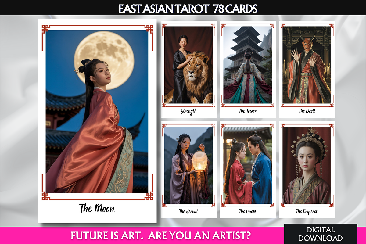 East Asian Tarot Card Deck, an Object Illustration by Mugio (Photo 1 of 6)