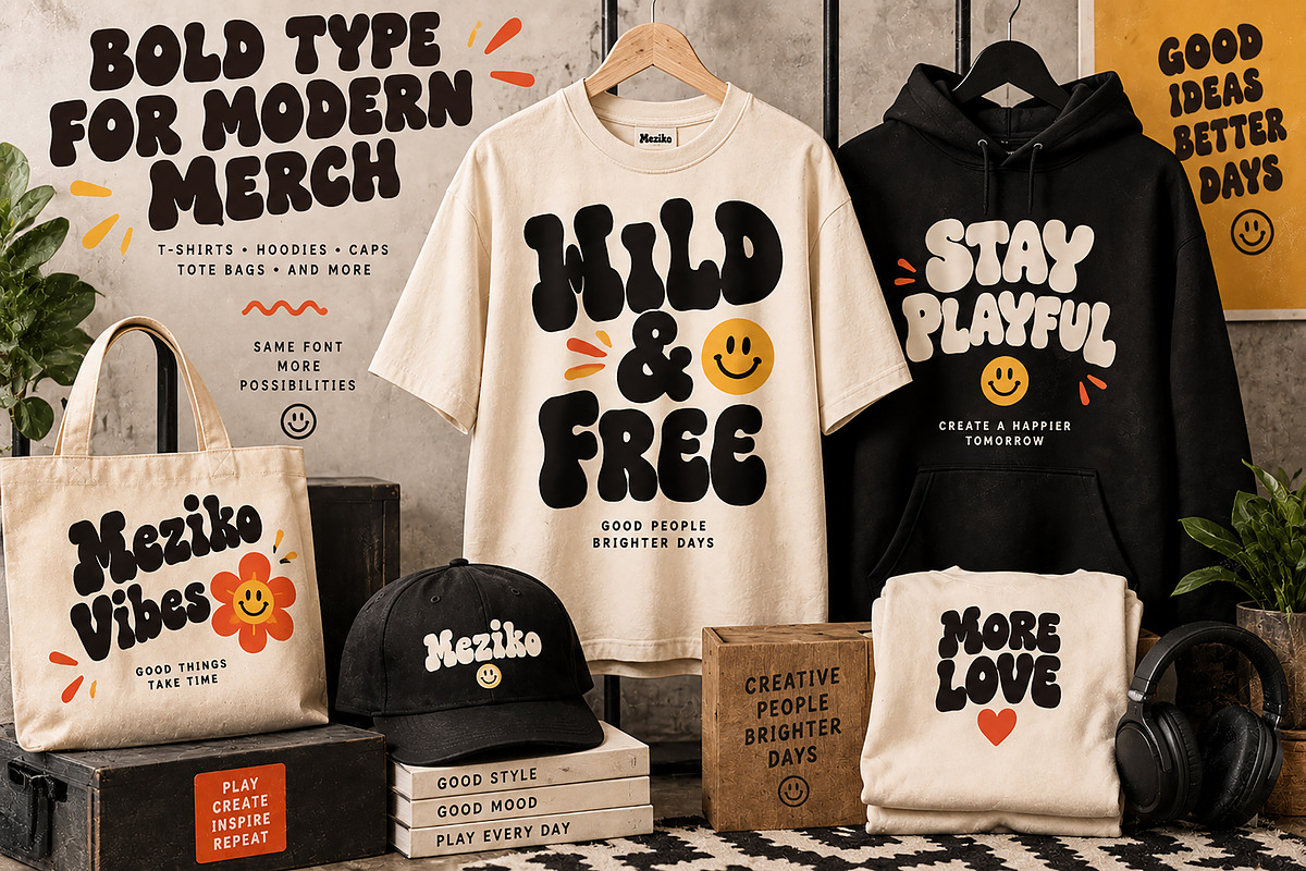 Meziko – Bold Playful Display Font, a Script Font by Wow Magic (Photo 5 of 5)