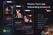 Fitness / Gym Onboarding Screens UI, an UI Kit Template by DesignBox (Thumbnail 1 of 5)