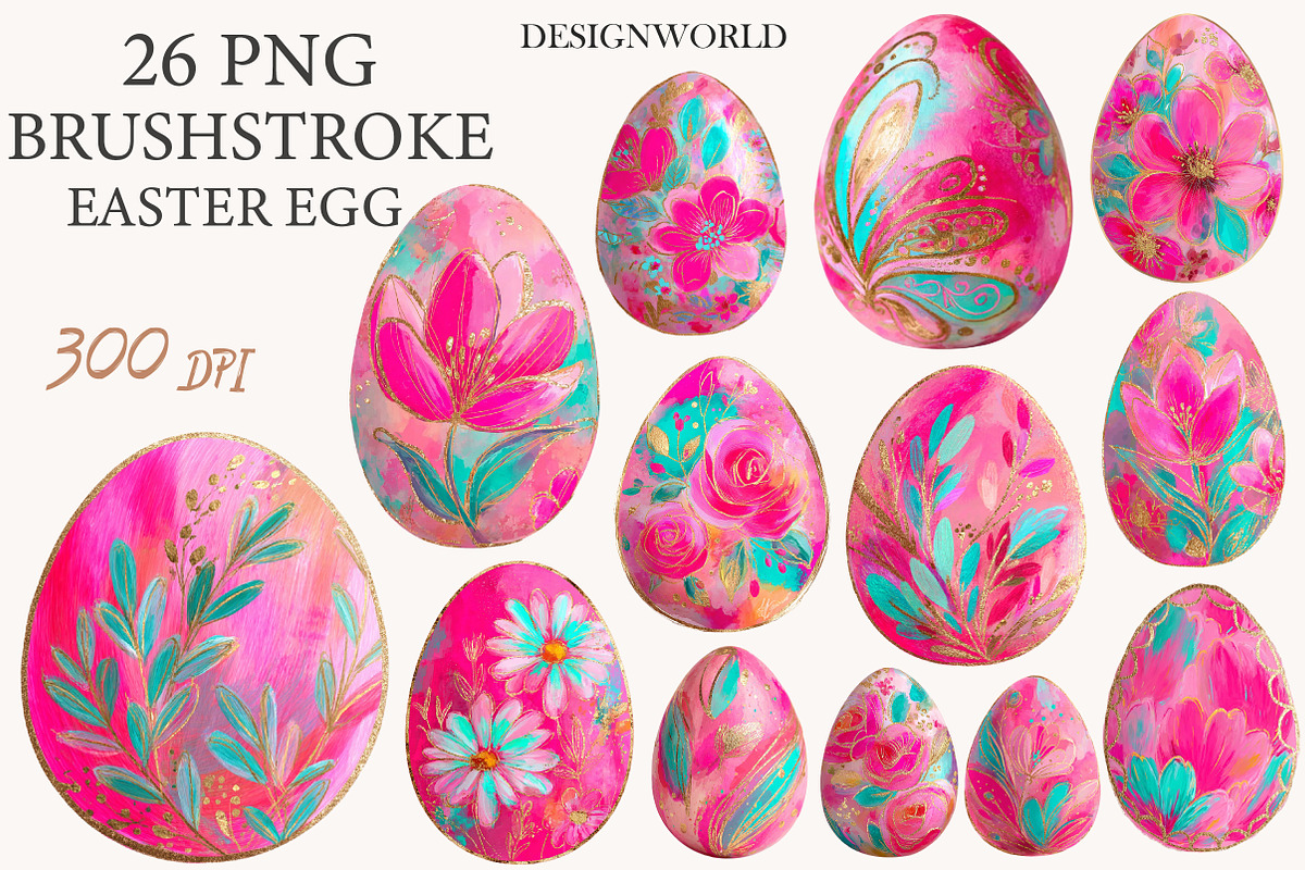 Brushstroke Whimsical Easter Egg cli, an Illustration by Designworld (Photo 1 of 9)