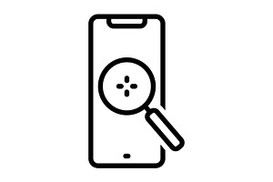 Searching exploratory black icon, an Outline Icon by Creative priyanka