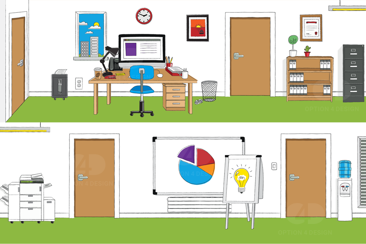 Office Doodle Pack 1, a Technology Illustration by Option 4 Design (Photo 3 of 6)