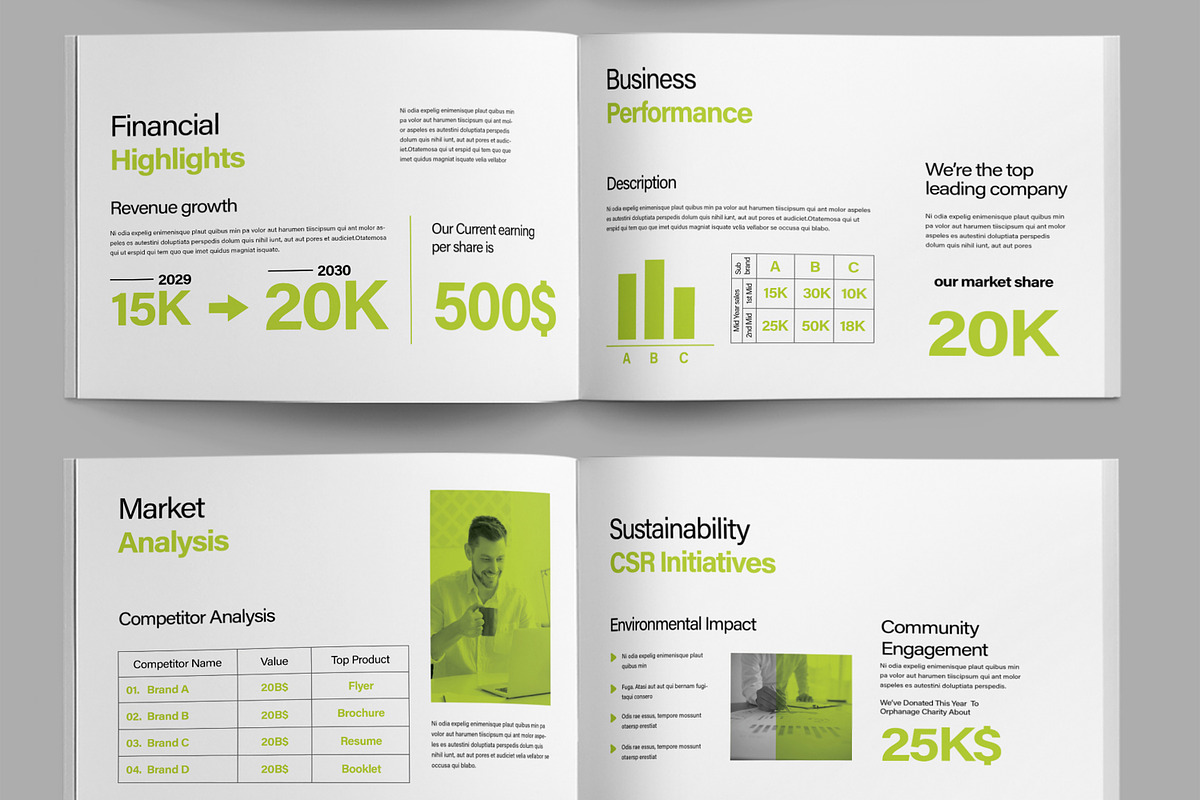 Creative Annual Report Design, a Brochure Template by ContestDesign (Photo 4 of 5)
