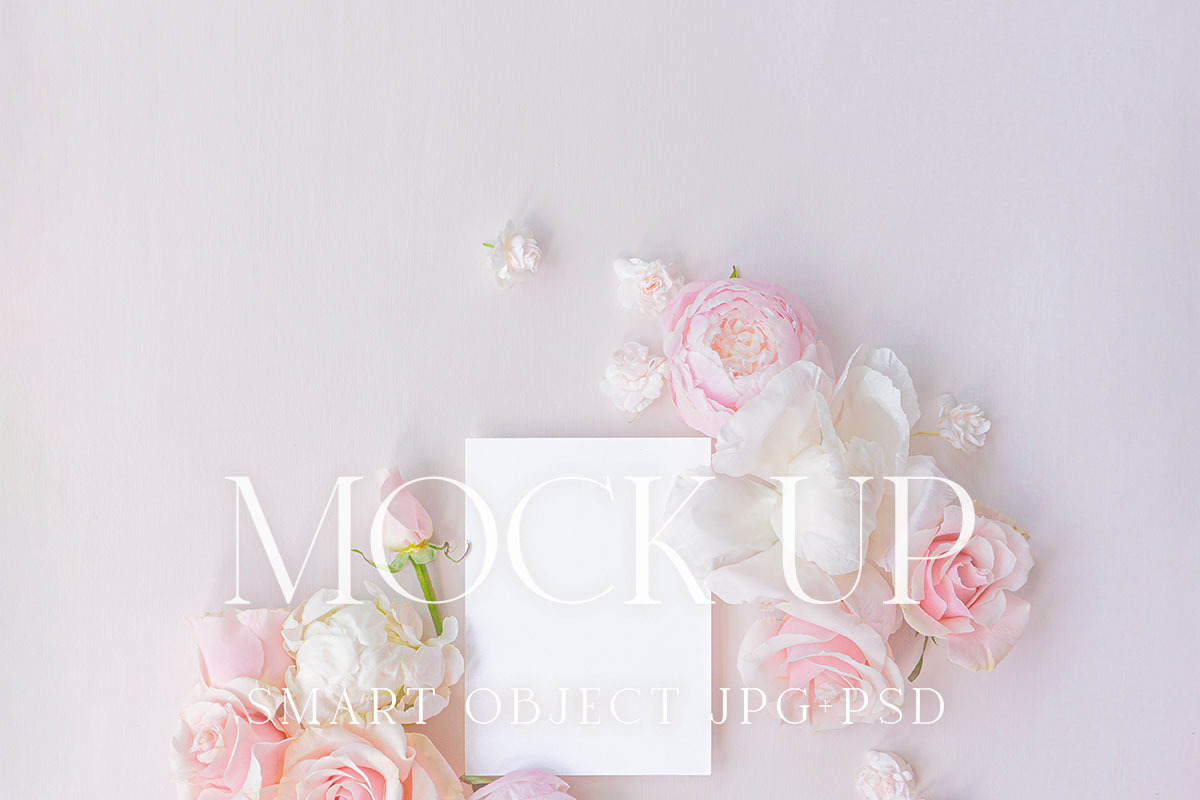 Greeting card mockup flatlay - Posy3, a Product Mockup by The Amore Vault (Photo 2 of 4)