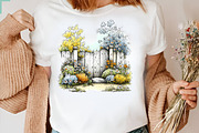 Spring Flower Fence Sublimation Clip, an Illustration by CreationArt (Thumbnail 4 of 7)