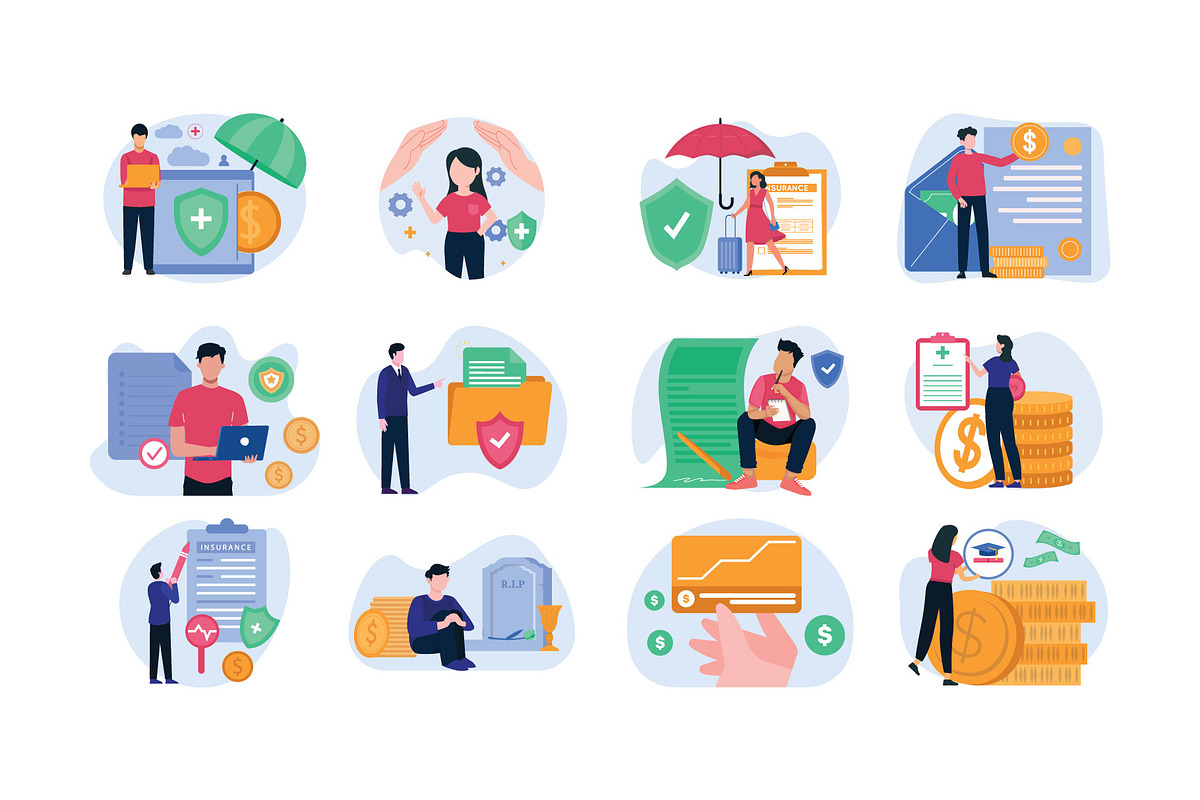 Insurance Vector Illustrations Pack, an Illustration by Vector Portal (Photo 3 of 5)