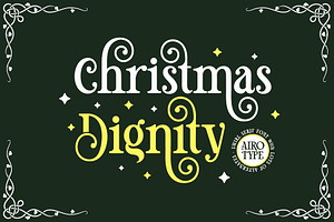 Christmas Dignity - Swirl Serif Font, a Serif Font by Airotype