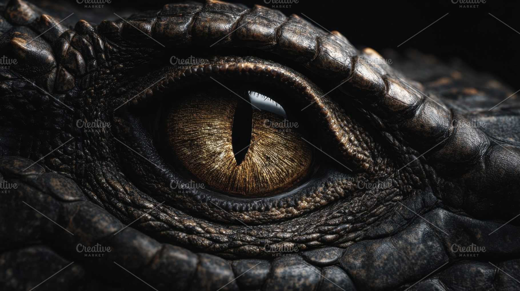 Close look at a crocodile eye, a Photo by Beautiful things