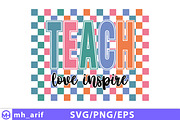 Teach love inspire typography design, an Object Graphic by mh_arif (Thumbnail 1 of 4)