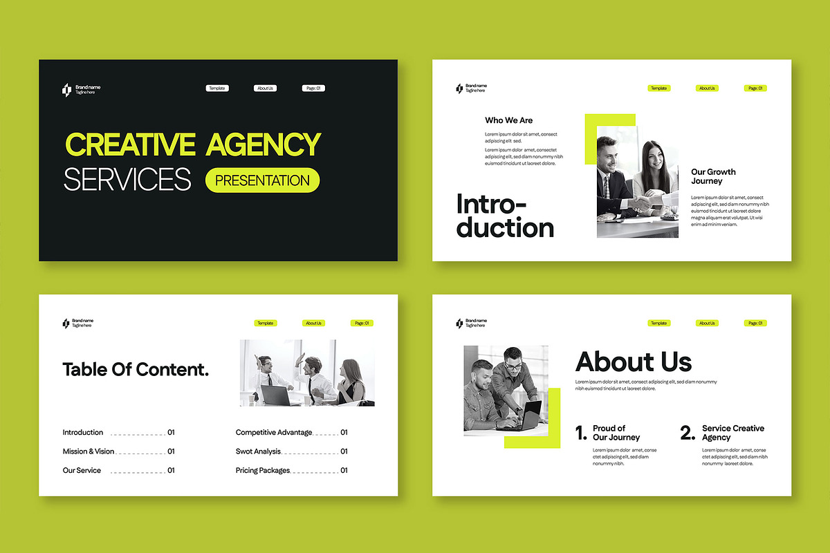 Creative Agency Service Presentation, a Presentation Template by Mighty-Slide (Photo 2 of 5)