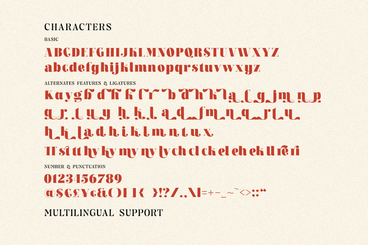 Billie Crimson - Stylish Serif Font, a Serif Font by Letterhend Studio (Photo 8 of 11)
