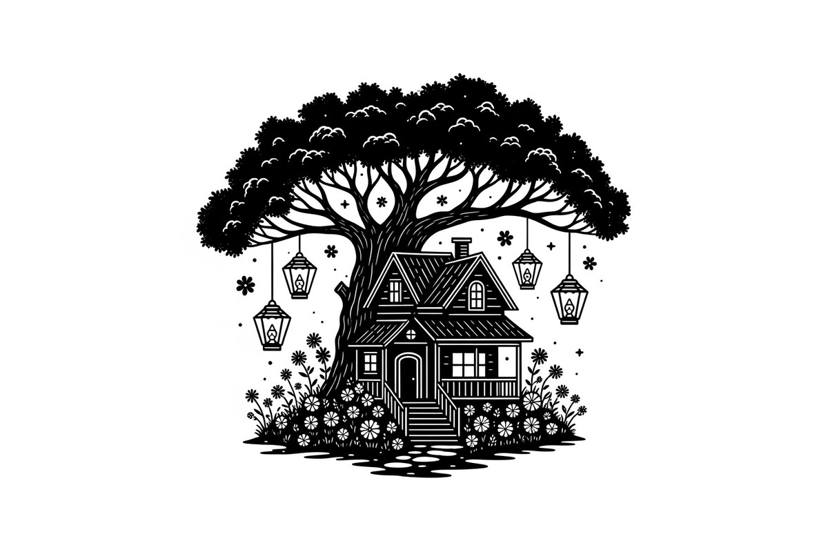 Tree House Silhouette SVG Bundle, an Illustration by jahid234 (Photo 10 of 31)